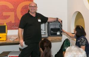 Terry Whin-Yates from Mr. Locksmith Open Safe Demo at the Kitilano Business Leaders Meetup